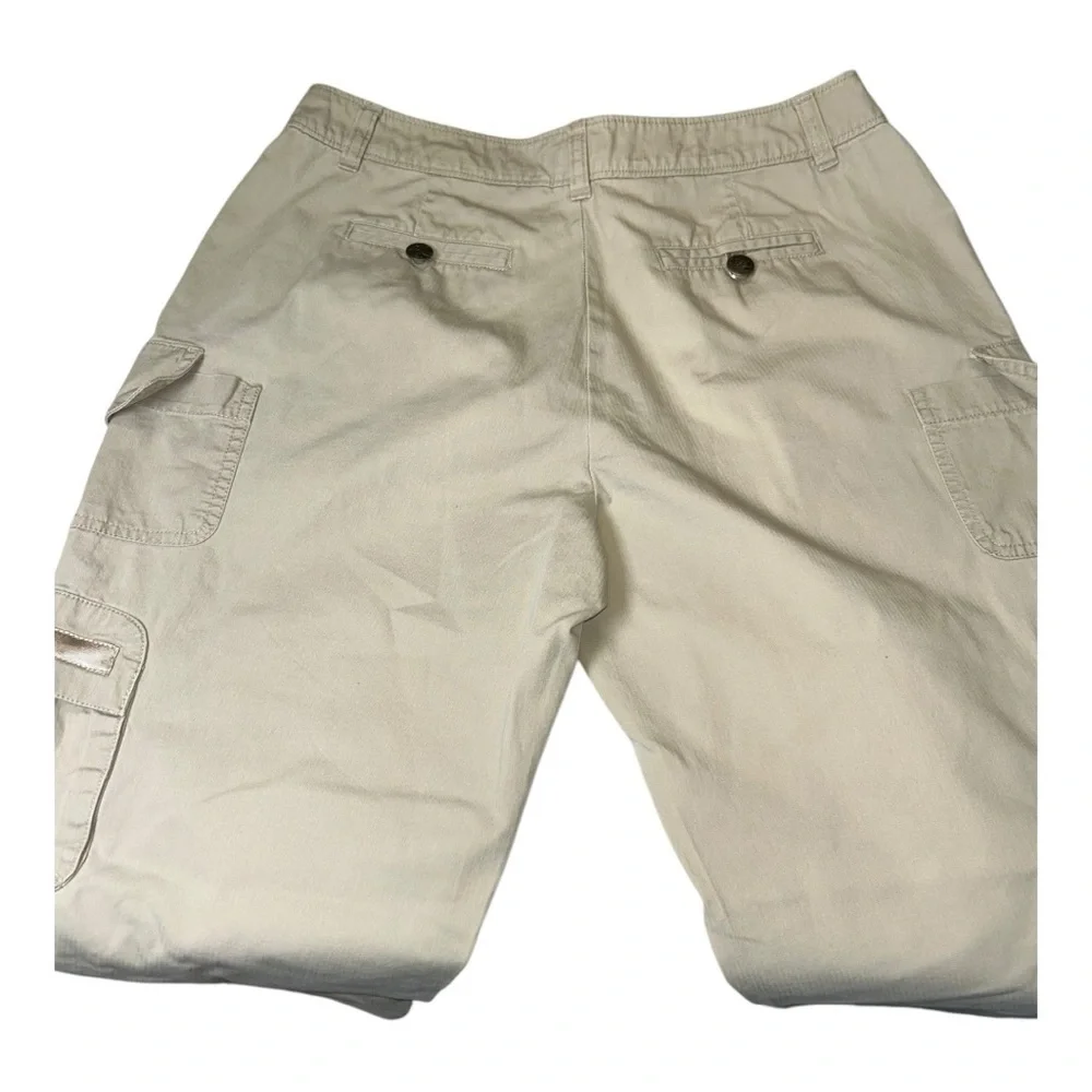 Cato Women Pants 8 Beige Capri Rhinestone City Contemporary Stretch Cargo Modern